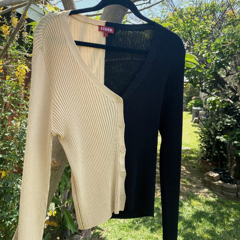 STAUD CARGO SWEATER BUFF BLACK